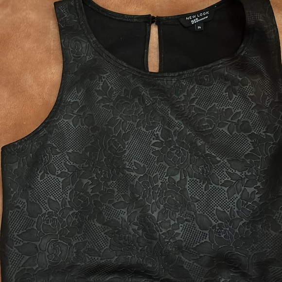 NEW LOOK Black Rose Embossed High Low Sleeveless Dress - Picture 4 of 12